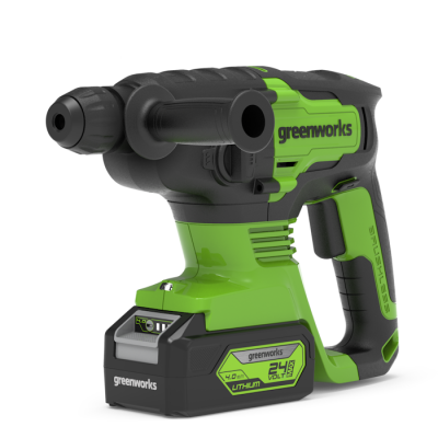 Перфоратор аккумуляторный Greenworks 24V GD24SDS2 (1хАКБ 4Ач и ЗУ) 2Дж в сумке