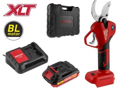 Аккум. секатор WORTEX CBS 2535-1 в чем. БЕСЩЕТ., 18 В, ветки до 35 мм, 1х2 А*ч