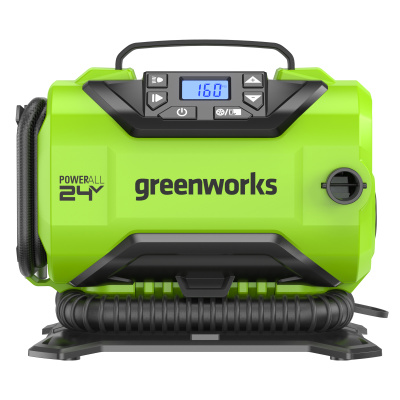 Компрессор автомобильный аккумуляторный Greenworks ACG301 24V/12V (от сети автомобиля), без АКБ и ЗУ