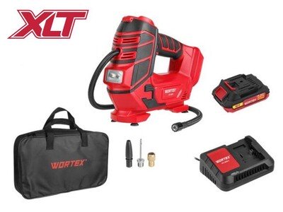 Аккум. компрессор WORTEX CTI 1811 в кор. ALL1 XLT SET 18 В, 11 бар, 12 л/мин, 1х2 А*ч, зу