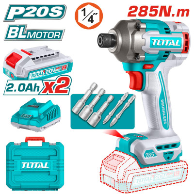 Набор аккумуляторного инструмента TOTAL TCKLI20272