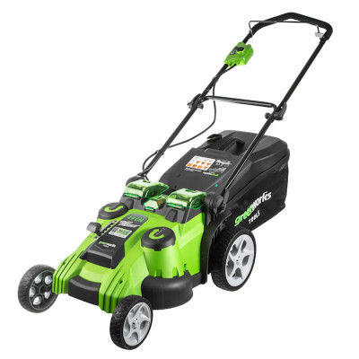 Газонокосилка аккумуляторная Greenworks 40V G40LM49DBK4 TwinForce (1хАКБ 4Ач и ЗУ) 49см