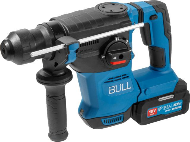 Аккум. перфоратор BULL CBH 1826 Xcase, XLTpro, БЕСЩЕТ., 18 В, 2.6 Дж, 26 мм, 1x4 А*ч, з/у