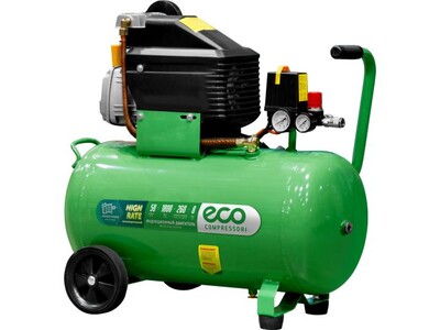 Компрессор ECO AE-501-3 коаксиальный (260 л/мин, 8 атм, коаксиальный, масляный, ресив. 50 л, 220 В, 1.80 кВт)